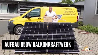 Aufbau 850W Balkonkraftwerk mit Deye SUN800G3