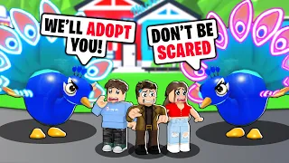We Got Adopted By *NEON PEACOCKS*! Their Evil Plan SHOCKED US! (Roblox Adopt Me)