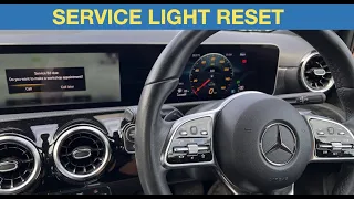 Mercedes A200 Service light reset procedure 2018 A CLASS