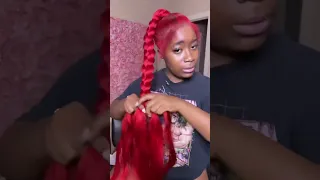 HOW TO DO A PONYTAIL WITH BRAID HAIR 🤫