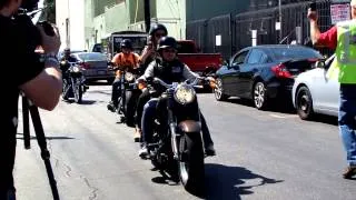 SONS OF ANARCHY CAST arriving at the Boot Ride in Hollywood