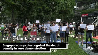 Singaporeans protest against the death penalty in rare demonstration