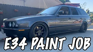 E34 WAGON GETS A NEW PAINT JOB