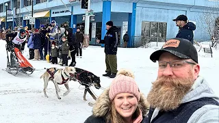 Before the Iditarod 2024 we Celebrate with a Fur Rondy! Sled Dog Race Downtown Anchorage Alaska!