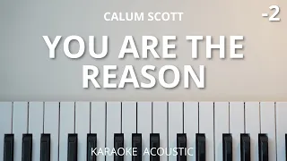 You Are The Reason - Calum Scott (Karaoke Acoustic Piano) Lower Key