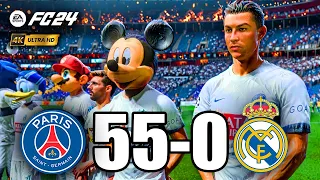 FIFA 24 | RONALDO, SPIDER MAN, MARIO, MICKEY MOUSE, ALL STARS | MANCHESTER CITY 55-0 Real Madrid