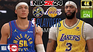 NBA 2K24 PC Realistic Mod (4K60) | Nuggets vs Lakers Game 3 | NBA Playoffs WCR1