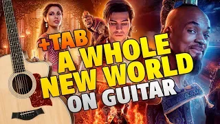 Aladdin 2019 – A Whole New World (fingerstyle guitar cover with tabs and karaoke lyrics)