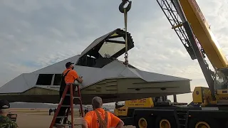 F-117 Nighthawk ‘Shaba’ arrives for display at Air Zoo