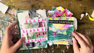 Get messy may 2024 journal flip through, junk journal, art journal, challenge