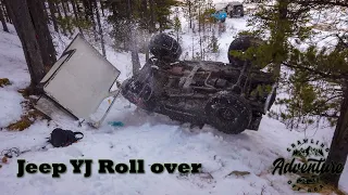 4x4 roll over | Jeep YJ | Winter wheeling