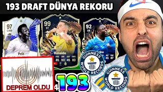 VİDEODA DEPREM OLDU 😱 193 DÜNYA REKORU KIRDIK OHAA ! 193 DRAFT CHALLENGE 2024 !