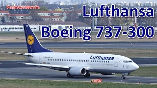 Lufthansa Boeing 737-300 landing in Berlin TXL & taxing to Gate