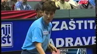 ME w Tenisie stołowym Zagreb 2002 Tamara Boros vs Krisztina Toth Półfinał kobiet