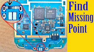 How to track find damaged missing points lines in mobile phone board pcb with multimeter Tutorial#33