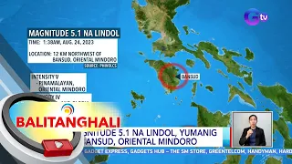 Magnitude 5.1 na lindol, yumanig sa Bansud, Oriental Mindoro | BT