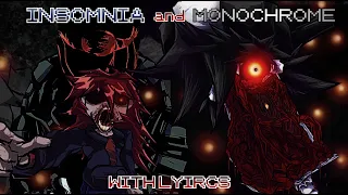 Insomnia and Monochrome WITH LYRICS | Friday Night Funkin' Hypno's Lullaby Vocal Cover