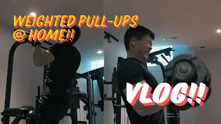 Road to 40KG Weighted Pull Up | Home Workout Vlog