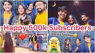 Congratulations Vlog | Happy 500k subscribers Saamiya | Sapna bhi aayi #familyvlog #zidaanshahidaly