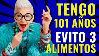 Iris Apfel (101 años) NO COMO Estos 3 Alimentos Para VIVIR MÁS | SUS 5 Alimentos Anti-envejecimiento
