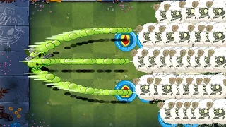 PvZ 2 100 Plants Vs 200 Zombies - All Plants Level Middle Vs Lunar Imp Zombie - Who kill fast?