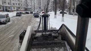 Продолжаем очищать дорогу от снега/Грузим камазы/ Старшая по дому разогнала все машины/.