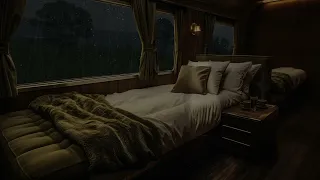 Hogwarts ambience with gentle rain and thunder | The train takes you to endless places