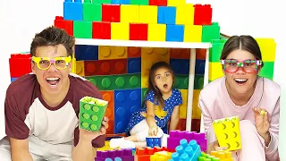 Stacy and Mia built a Giant Lego House | Nastya Artem Mia