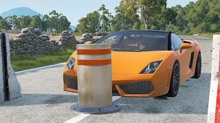 Mobil vs Bollard #4 - BeamNG Drive