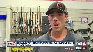 Man accidentally shoots gun inside store