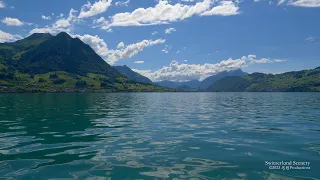 4K Ferry Gersau - Beckenried SWITZERLAND スイス アルプス山脈