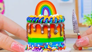 Beautiful Miniature Colorful Cake 🌈 Miniature Rainbow KitKat Chocolate Cake | Lotus Cakes