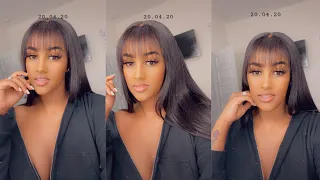 HOW TO CUT YOUR NATURAL BANGS IN 30 INCH LACE WIG FT ALIPEARL HAIR