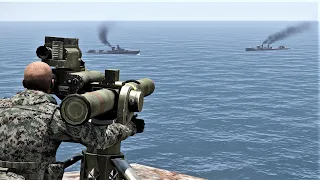 Javelin Füze Rusya Gemi Yok Etme Simülesi - ARMA 3 Simulation Savaşı - ukrayna