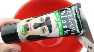 Will It Slime?Testing Black Peel Off Mask!Slime DIY!