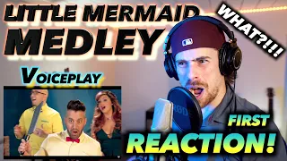 Voiceplay ft. Rachel - The Little Mermaid Medley FIRST REACTION! #littlemermaid #voiceplayreaction