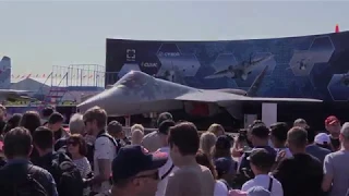 Пилотаж на Cy-57 (Т-50) на МАКС 2019 / Su-57 aerobatics at MAKS 2019