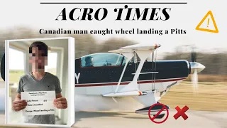 Illegal video of a Pitts wheel landing