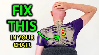 Fix Rhomboid Pain (Shoulder Blade Pain)… In Your Chair
