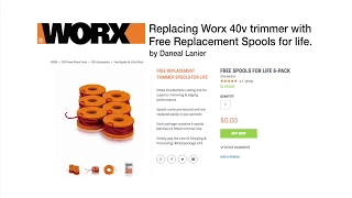 Worx trimmer spool change