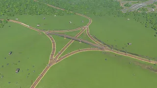 4-Way Train Intersection - Cities: Skylines
