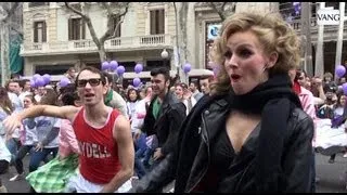 Flashmob de Grease en Barcelona