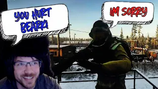 Stankrat tries to protect Bearki (it doesnt work) in Escape From Tarkov