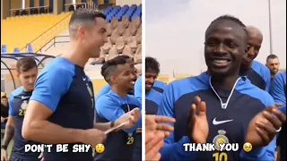 Cristiano Ronaldo Gives a Surprise for Sadio Mané in Al Nassr Training