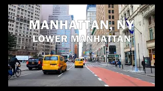 Driving Lower Manhattan, NY - 4K