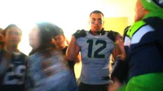 Seattle Seahawks Sherman Tip + Smith Interception Fan Reaction! NFC Championship Game 2014!