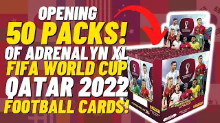 FULL BOX Of Qatar 2022 World Cup Adrenalyn XL Football Cards! 50 PACKS!