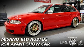 MISANO RED AUDI B5 RS4 AVANT SHOW CAR GEPFEFFERT BBS E88 WORTHERSEE OFFSET DETAILING ESSEX