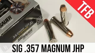 Sig-Sauer .357mag 125gr V-Crown JHP Gel Test - Carbine