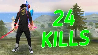 SOLO VS SQUAD || 24 KILLS UNBELIEVABLE HEADSHOT GAMEPLAY🔥 !!! || ALPHA FREEFIRE